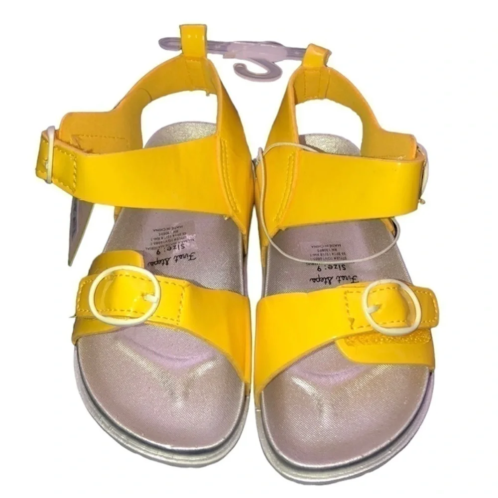 FIRST steps yellow patent leather sandals